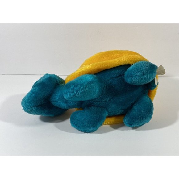 Vintage 24K Animal Crackers Cartoon Turtle Teal Yellow Plush Stuffed Animal 1994 - Picture 14 of 16